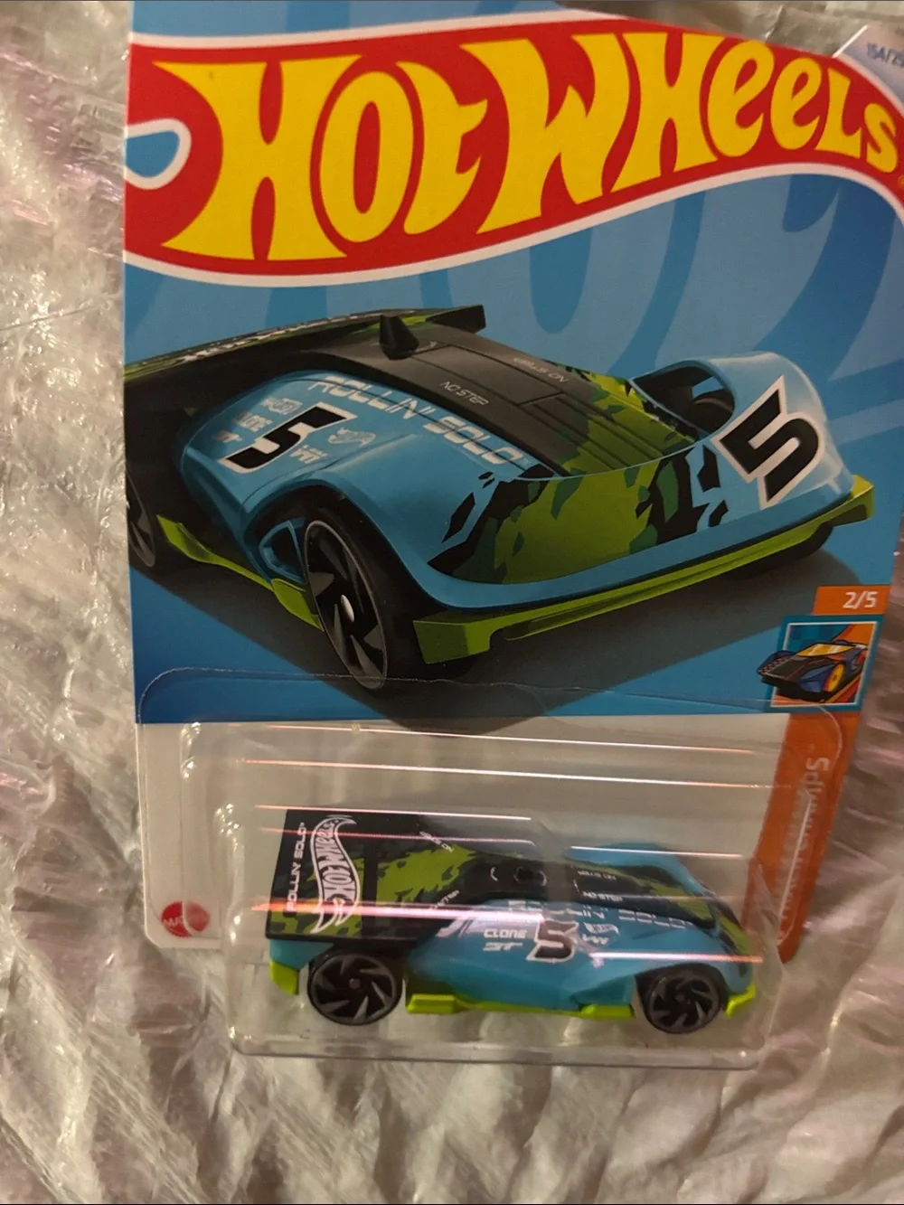 Hot Wheels Blue & Green Race Car Toy - Collectible Kids Vehicle